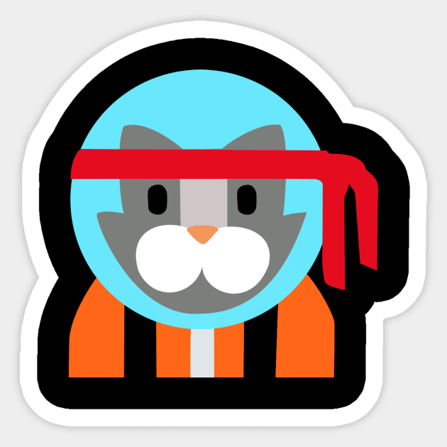 Astronaut Cat Sticker by JamesCMarshall